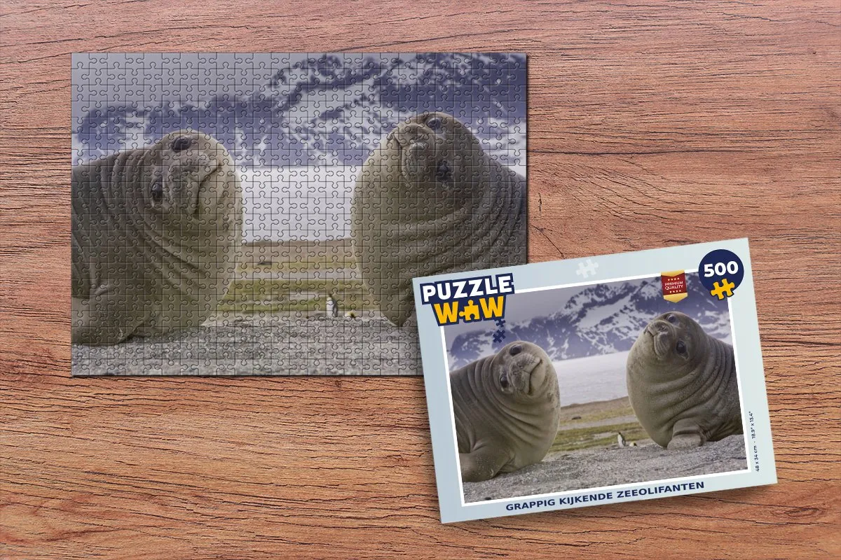 PuzzleWow Zeehonden Legpuzzel 500 Stuks - Multicolor