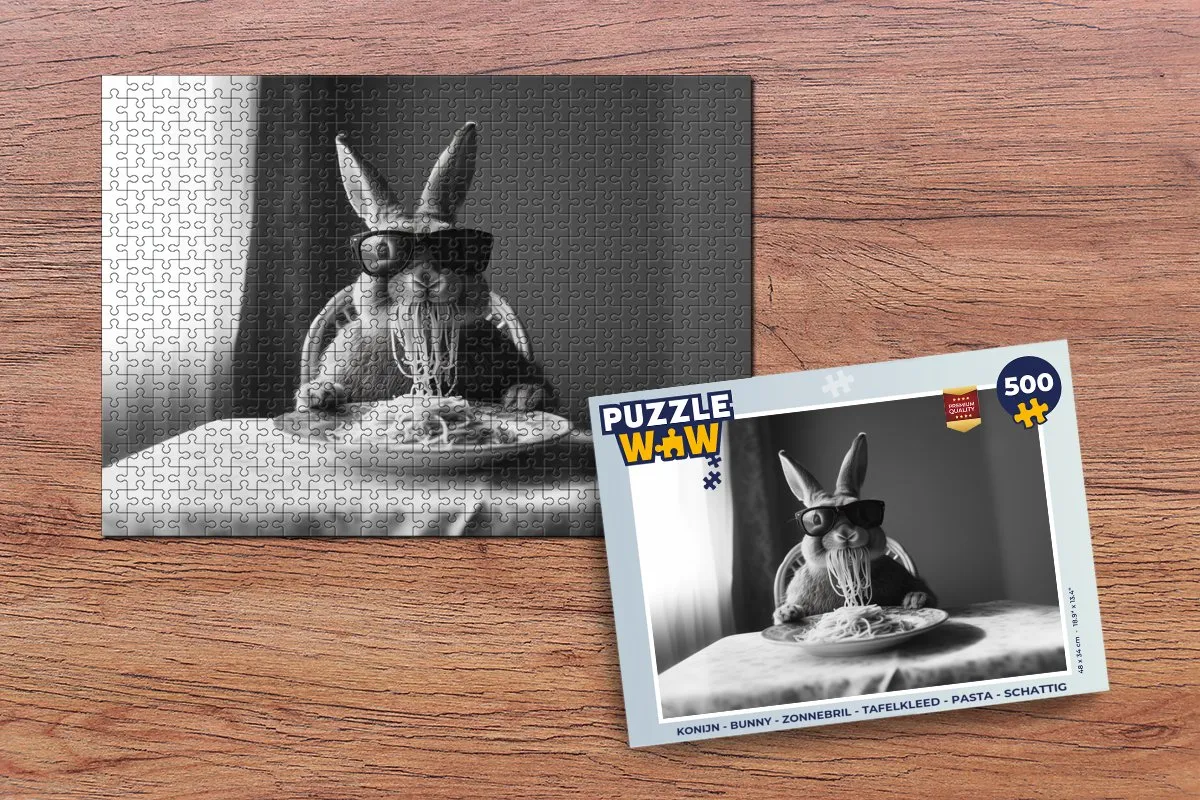 PuzzleWow Bunny Legpuzzel 500 Stuks - Konijn