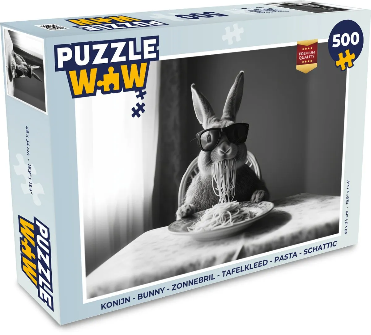 PuzzleWow Bunny Legpuzzel 500 Stuks - Konijn
