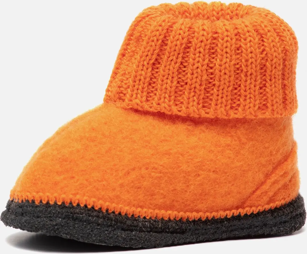 Bergstein Cozy slofjes oranje Schapenwol 750212