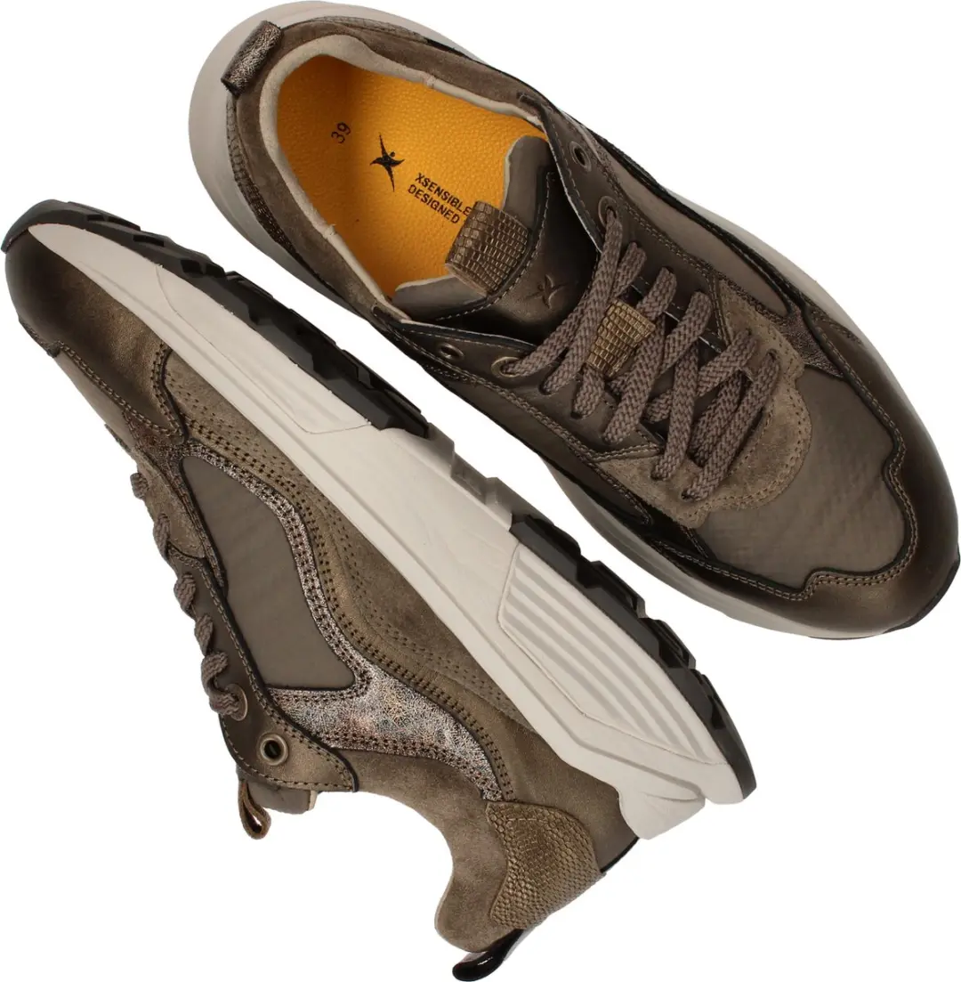 Xsensible Milau Combi Dames Veterschoenen - Taupe 39