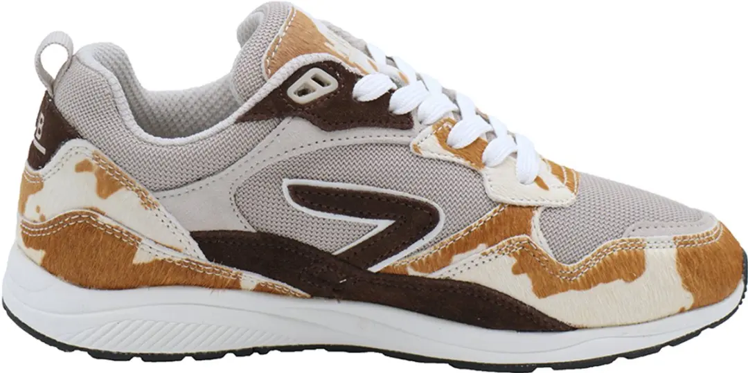 HUB Sneaker Wave Pony Bone Dark Coffee Cow