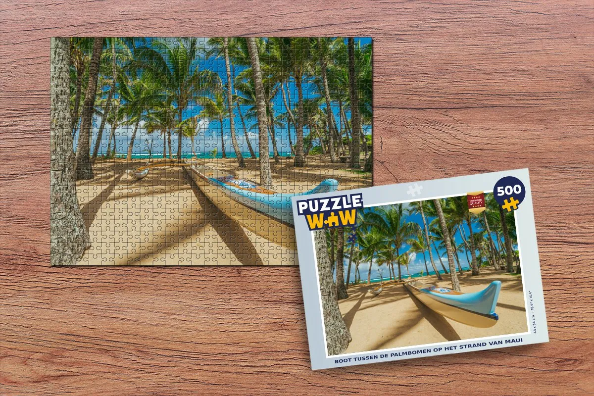 PuzzleWow Legpuzzel Maui Strand 500 Stuks - Multicolor