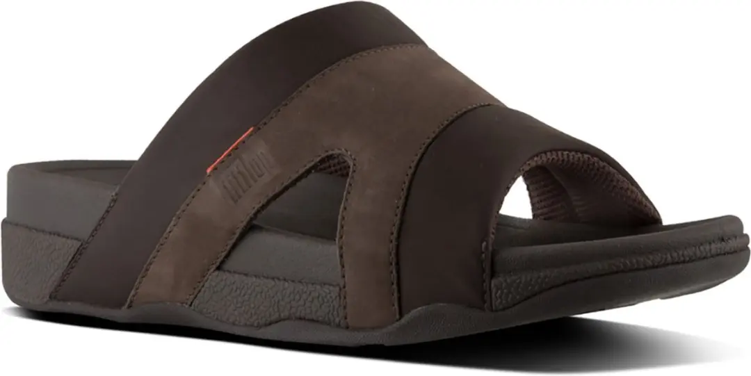 FitFlop Freeway III Heren Teenslipper - 43 - Bruin