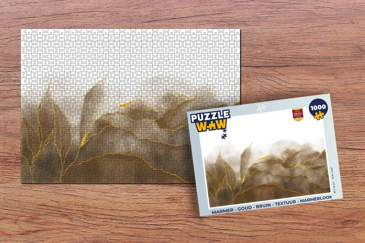 PuzzleWow Marmerlook Legpuzzel 1000 Stuks - Multicolor