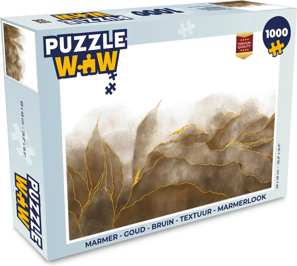 PuzzleWow Marmerlook Legpuzzel 1000 Stuks - Multicolor