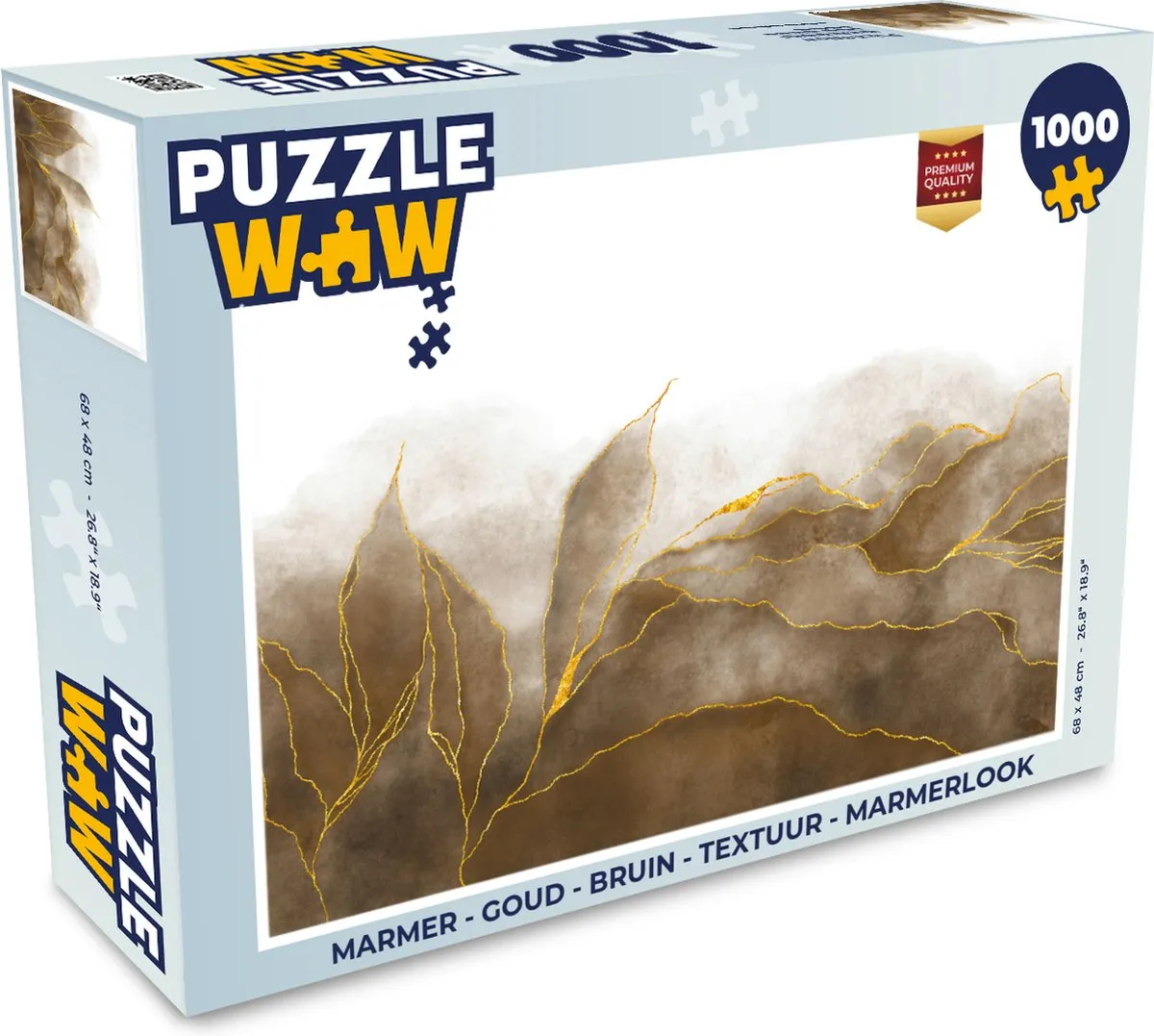 PuzzleWow Marmerlook Legpuzzel 1000 Stuks - Multicolor