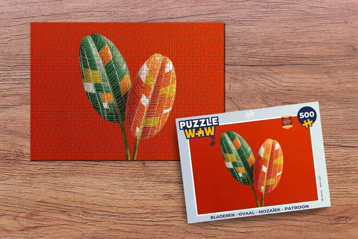 PuzzleWow Mozaïek Legpuzzel 500 Stuks - Bladeren