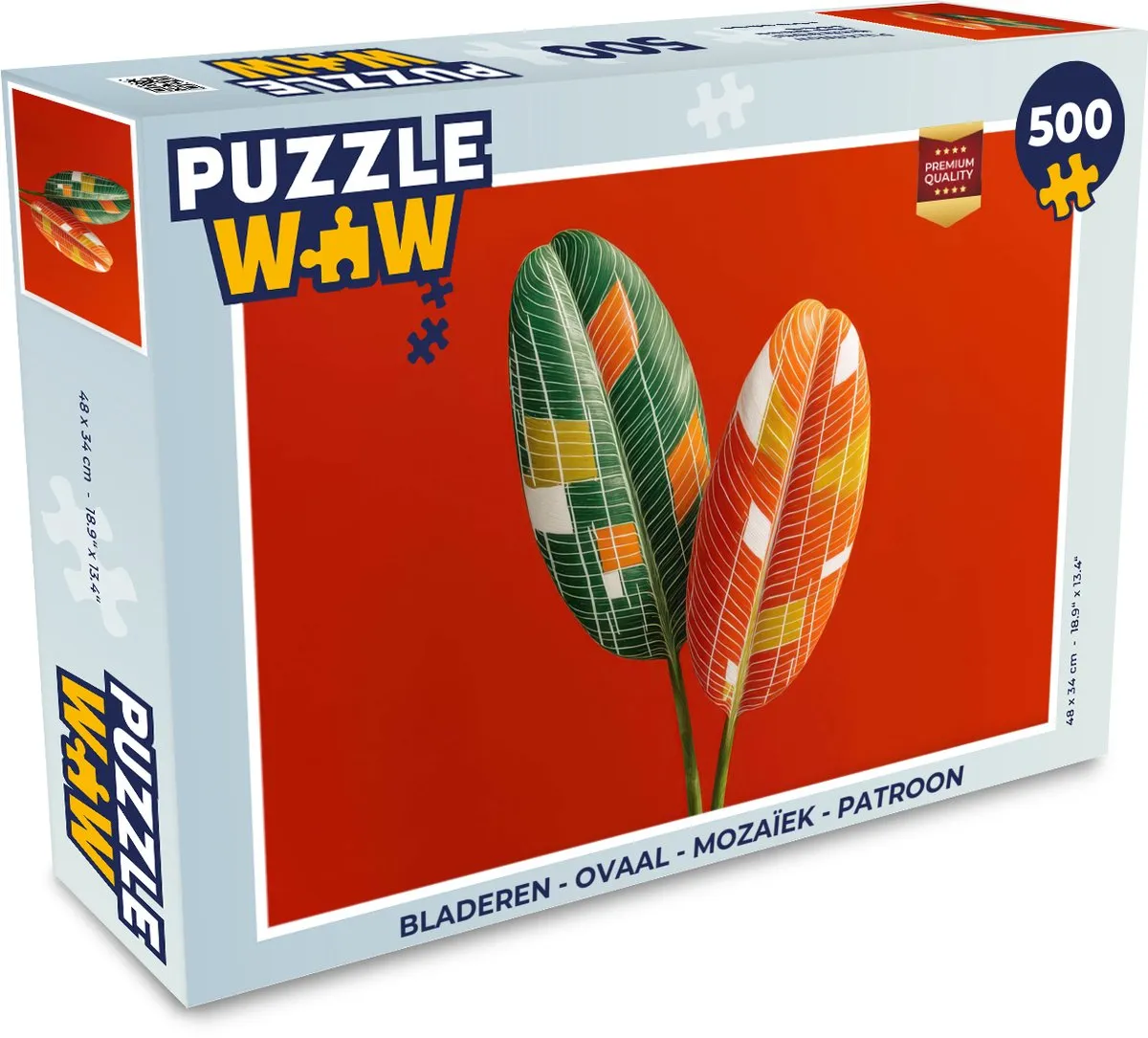 PuzzleWow Mozaïek Legpuzzel 500 Stuks - Bladeren