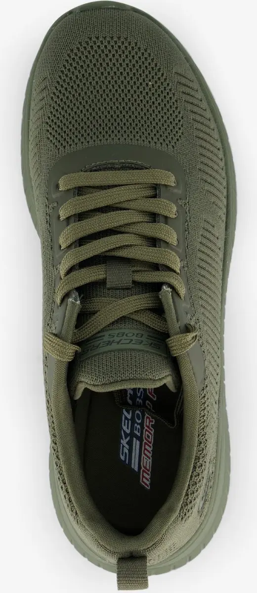 Skechers Bobs Squad Chaos Face Off Dames Sneakers - Olijfgroen