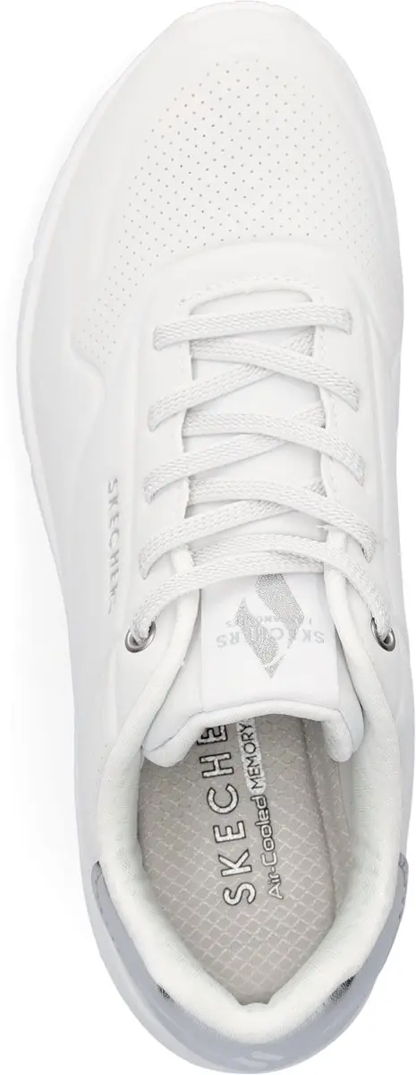 Skechers Uno Shimmer Away Dames Sneakers - Wit