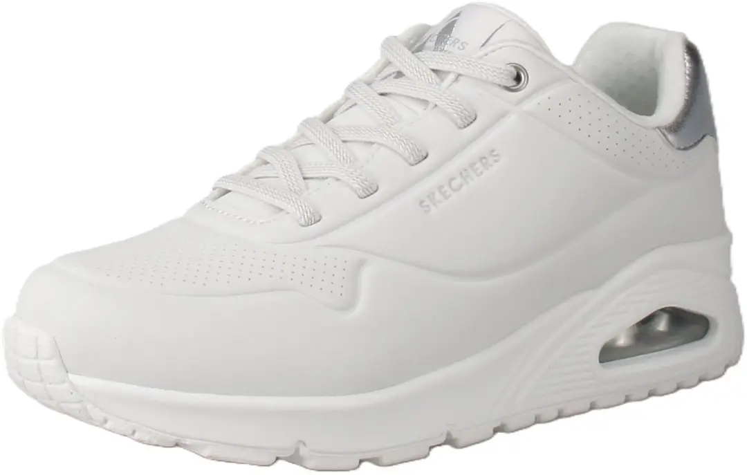Skechers Uno Shimmer Away Dames Sneakers - Wit