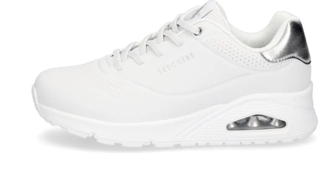 Skechers Uno Shimmer Away Dames Sneakers - Wit