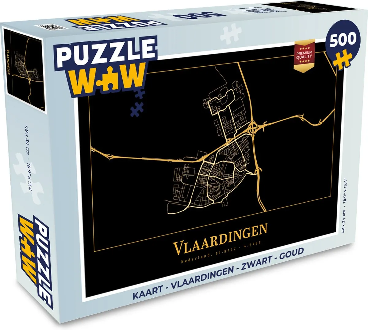 PuzzleWow Legpuzzel 500 Stuks - Vlaardingen - Multicolor