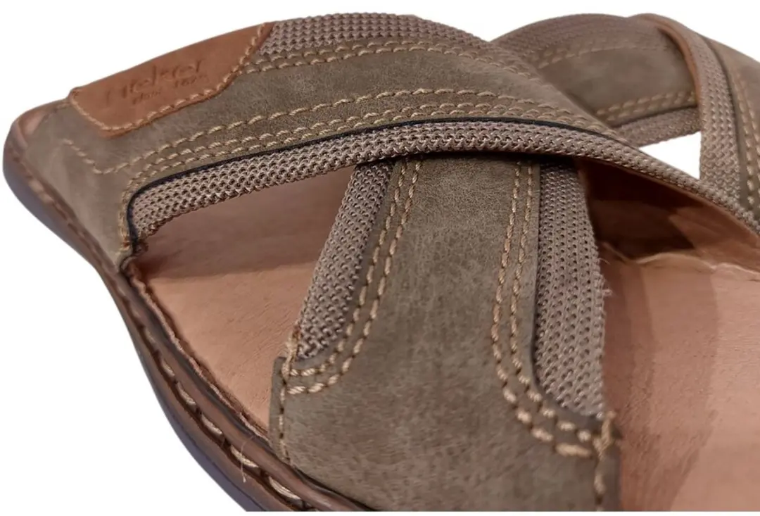 Rieker 25182 Slipper - 45 - Taupe