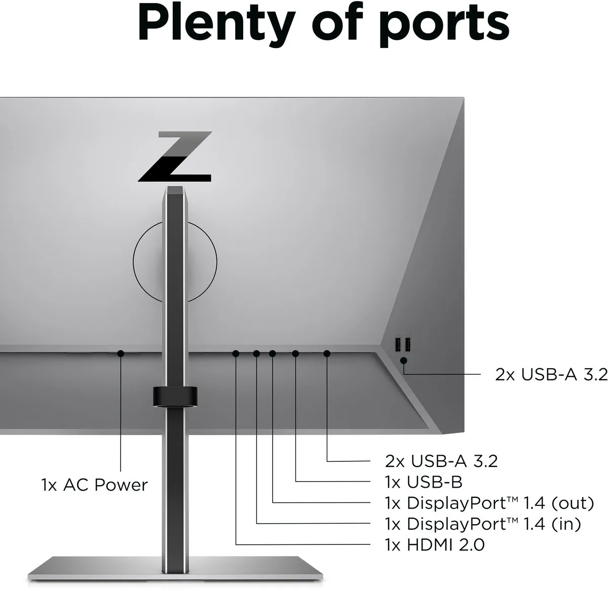 HP Z24Q G3 Full HD Monitor 24 inch - 4Q8N4AA#ABB - afbeelding 6 van 6