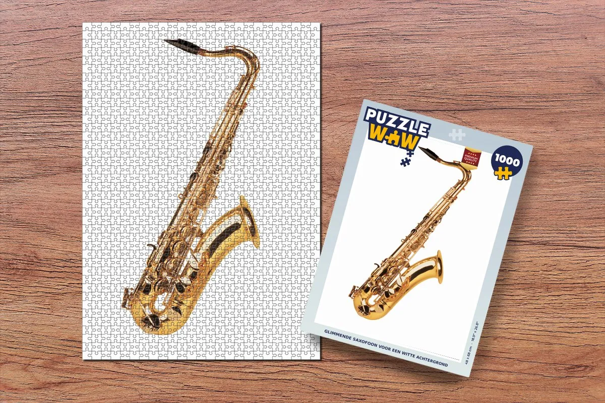 PuzzleWow Glimmende Saxofoon Legpuzzel 1000 Stuks - Multicolor