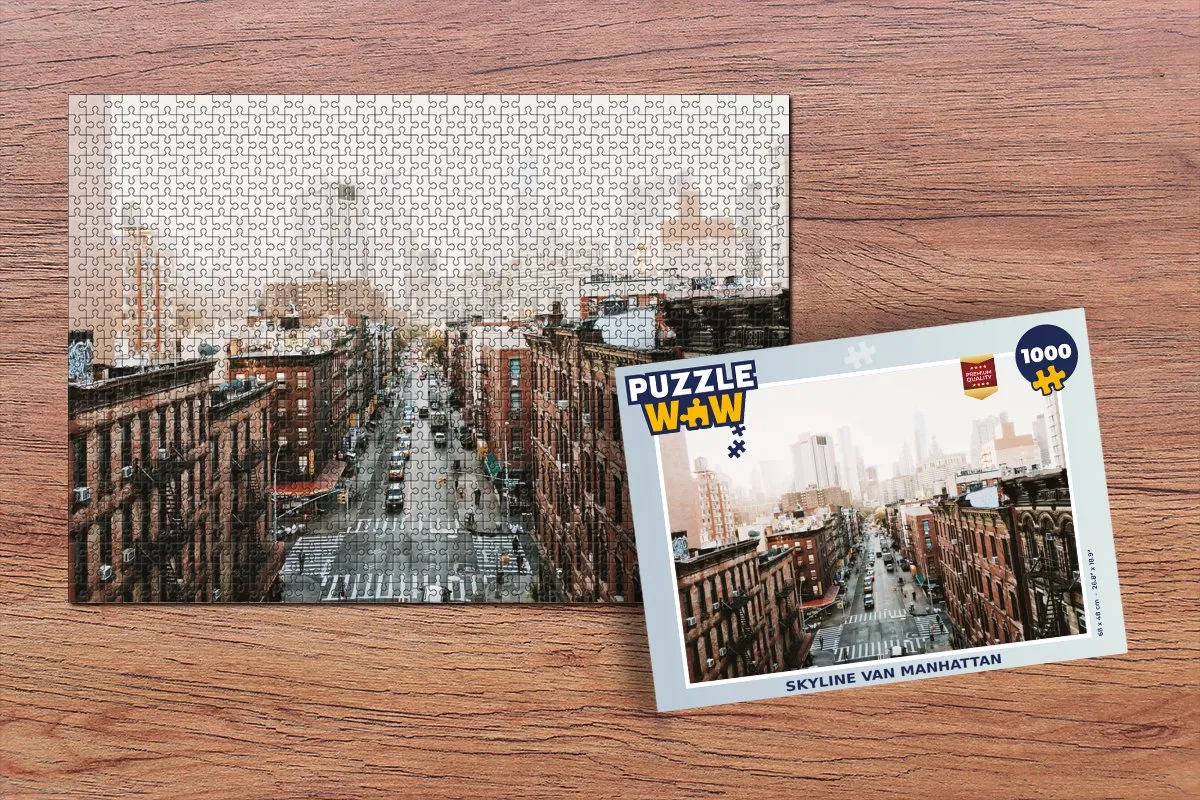 PuzzleWow New York Skyline Manhattan Legpuzzel 1000 Stuks - Multicolor