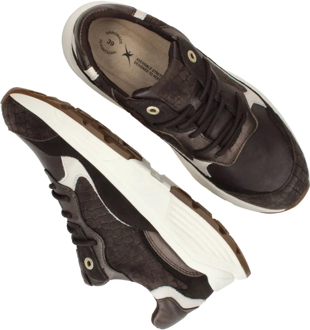 Xsensible Rainbow Stretchwalker GX Sneakers - Dames - Bruin 36