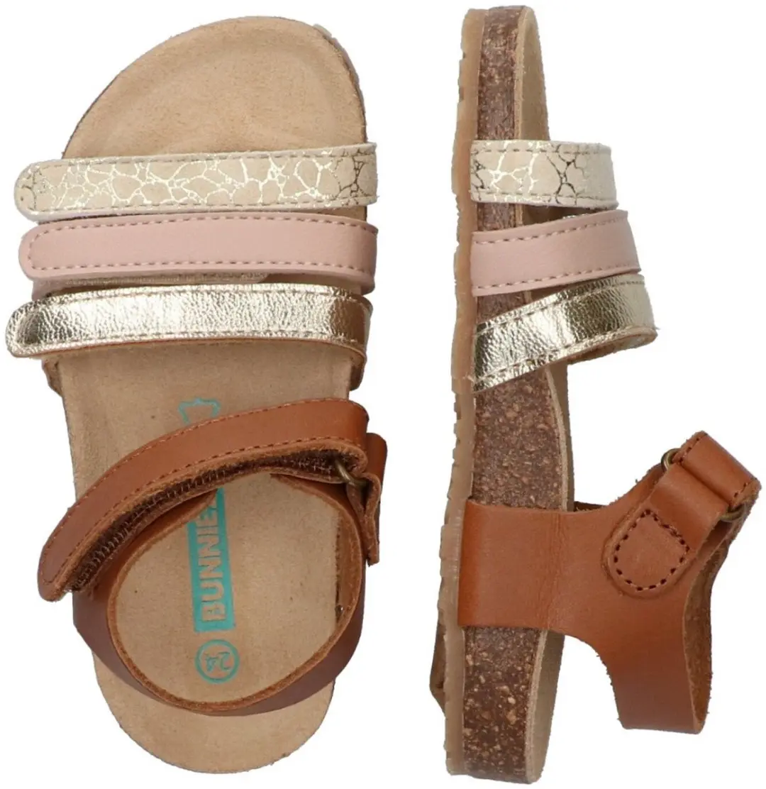 BunniesJR Babs Beach Platte Sandalen 26 - Cognac