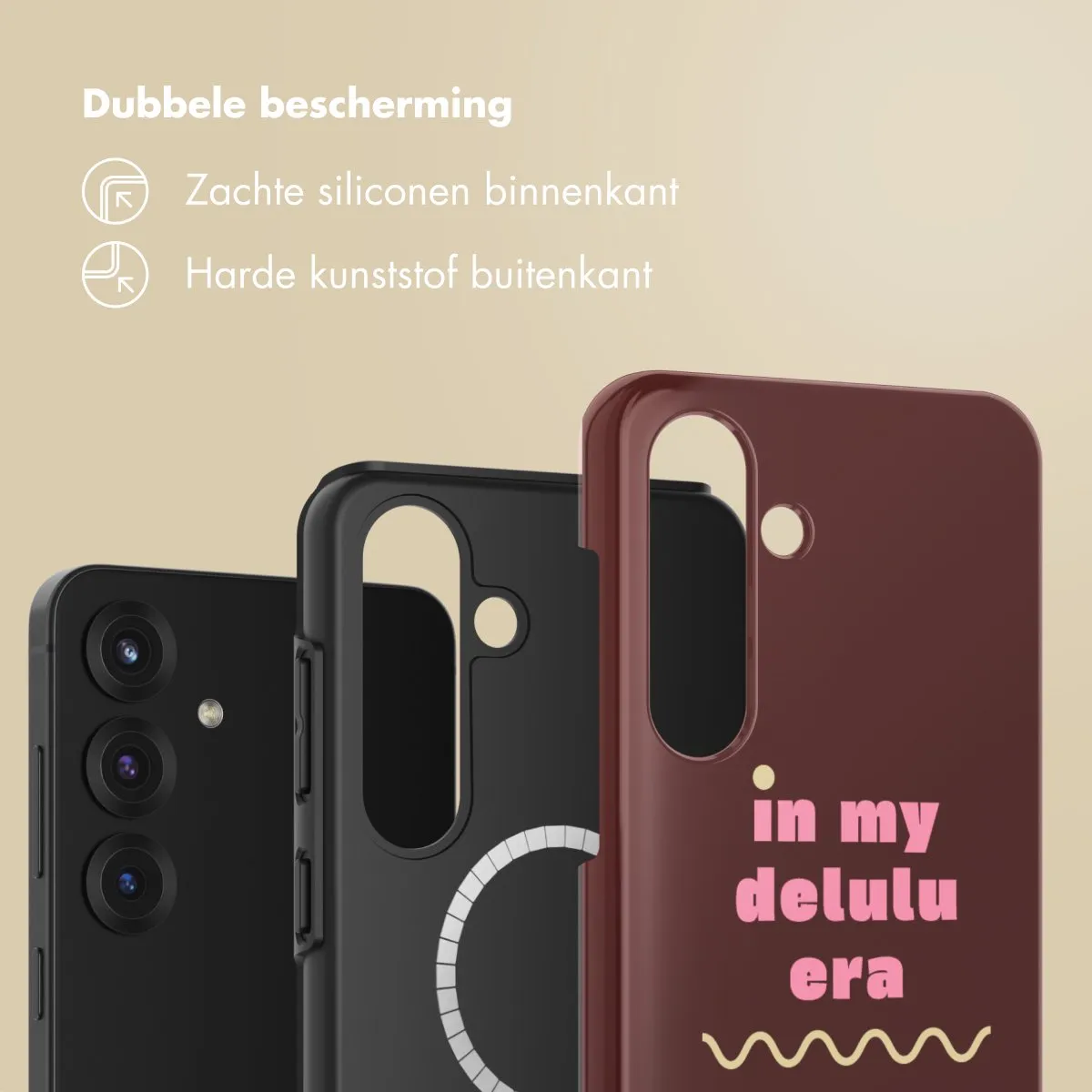 Selencia Hoesje Samsung Galaxy S25 - Magnetische Ring - Delulu