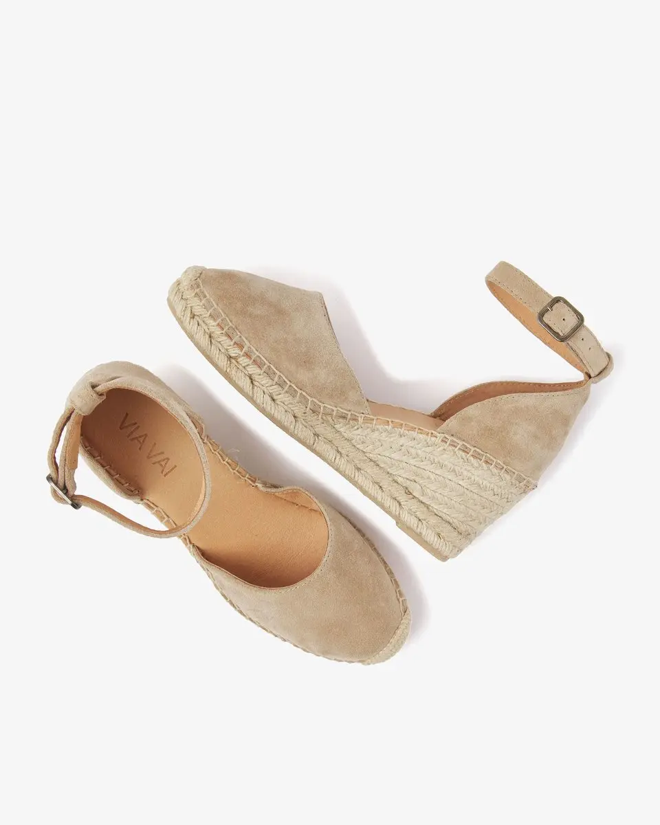 VIA VAI Flora Braid Espadrilles - Sierra Noisette - Maat 38