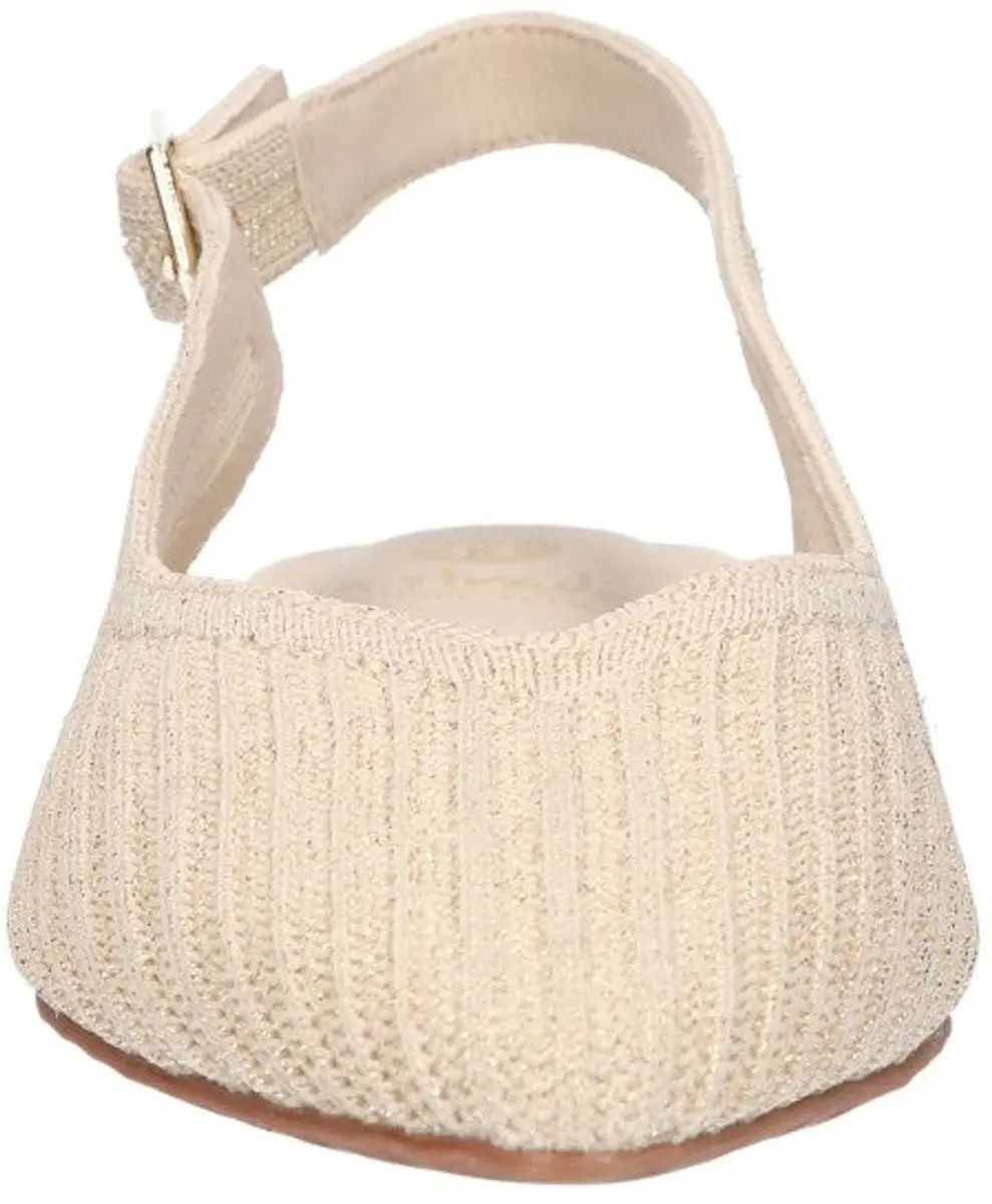 La Strada Slingback Beige Knitted