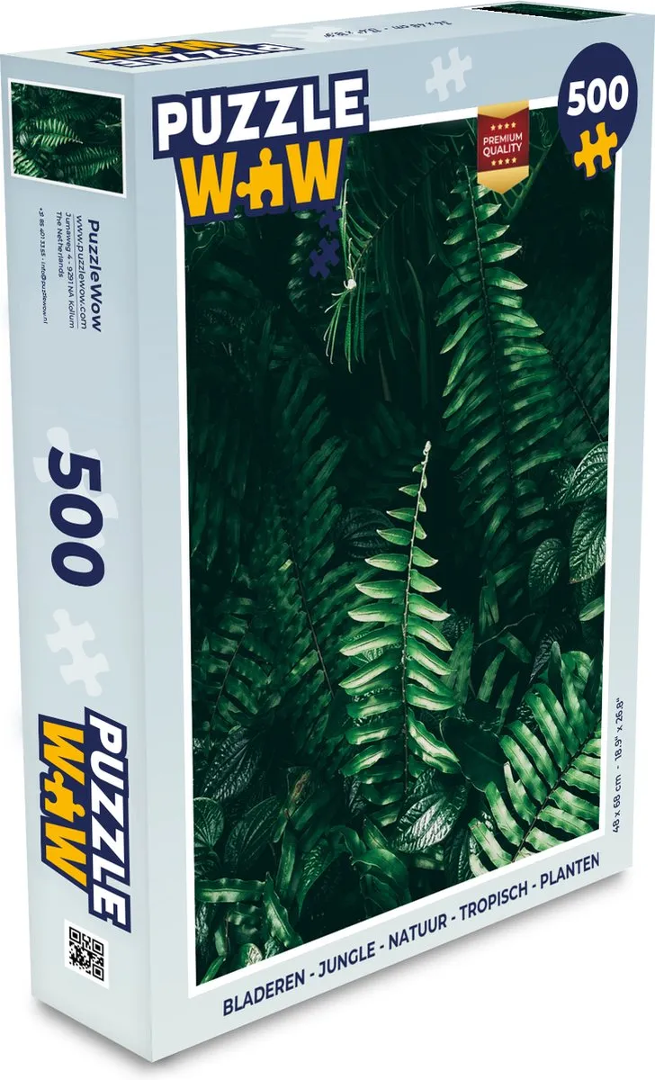 PuzzleWow Jungle Legpuzzel 500 Stuks - Multicolor