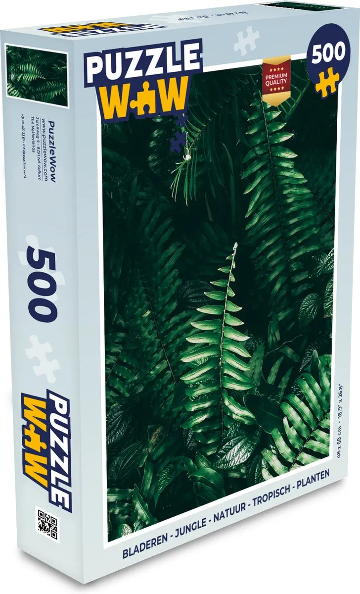 PuzzleWow Jungle Legpuzzel 500 Stuks - Multicolor