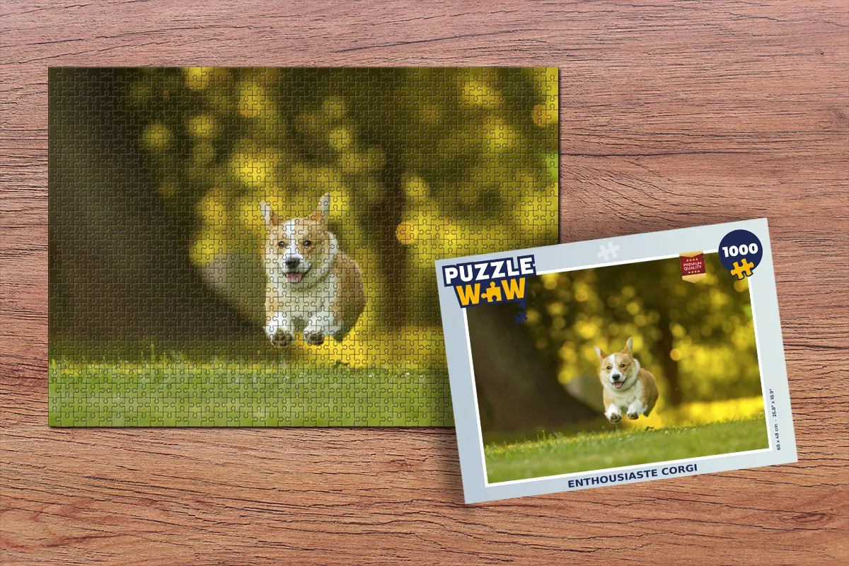PuzzleWow Corgi Legpuzzel 1000 Stuks - Multicolor