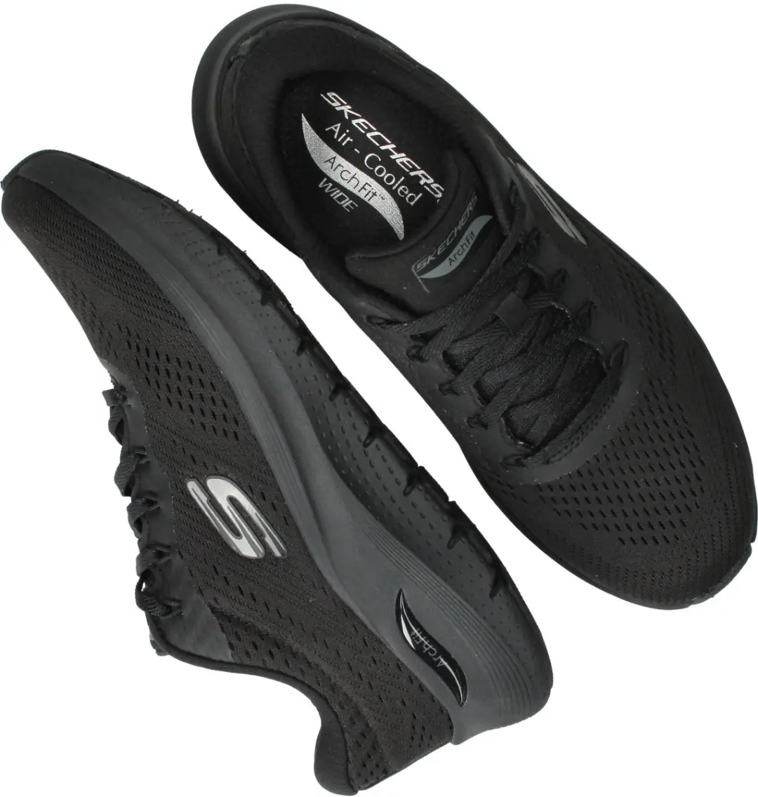 Skechers Arch Fit 2.0 Big League Dames Sneakers - Zwart - afbeelding 6 van 6