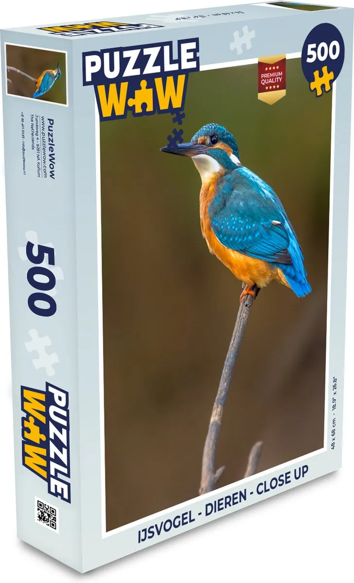 PuzzleWow IJsvogel Legpuzzel 500 Stuks - Multicolor