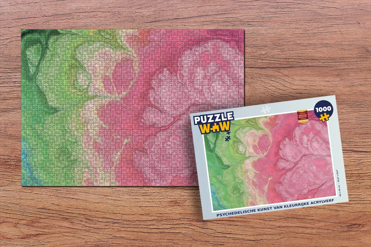PuzzleWow Psychedelisch Legpuzzel 1000 Stuks - Multicolor