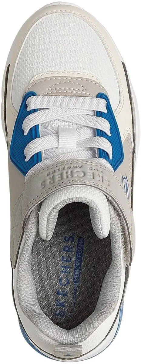 Skechers Uno Lite Revival Edge Sneakers Junior 34 - Wit/Grijs/Blauw