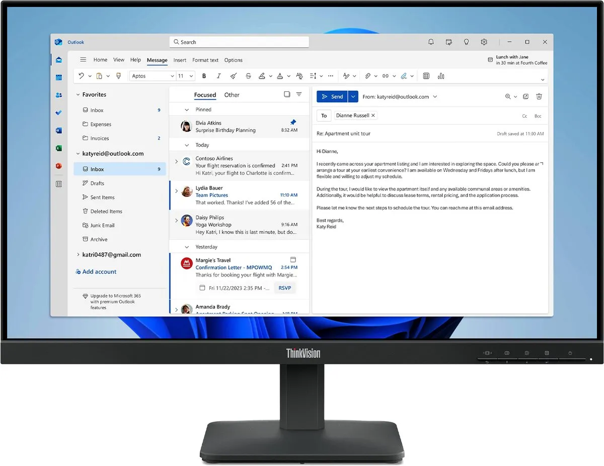 Lenovo ThinkVision S24-4e Monitor 23,8" FHD