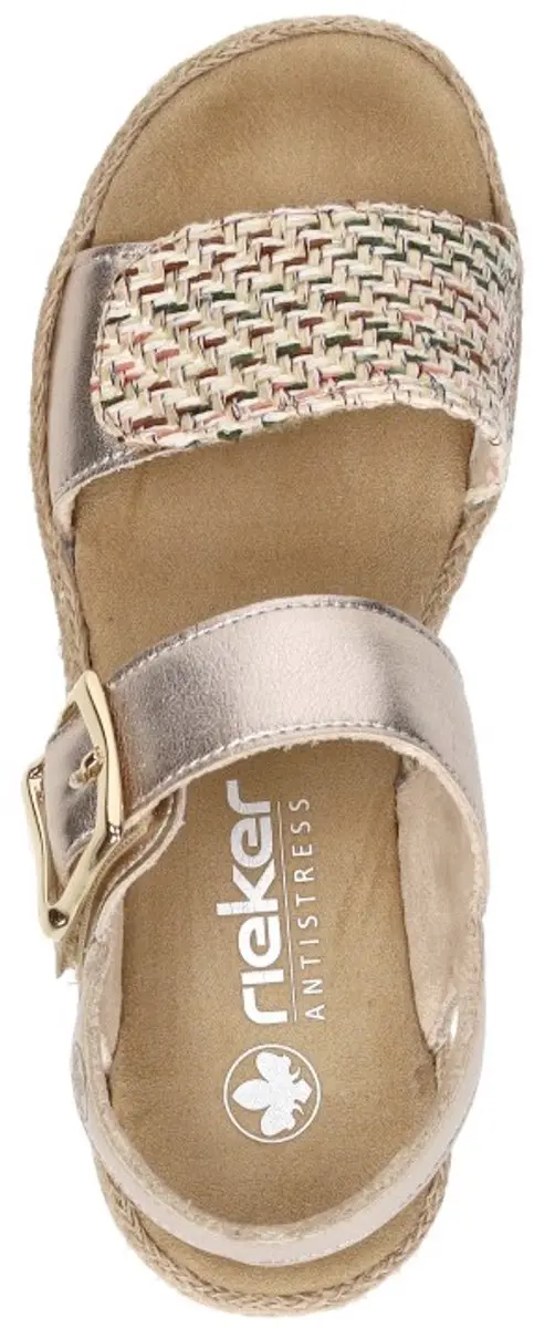 Rieker Plat Sandalen - Maat 40 - Goud