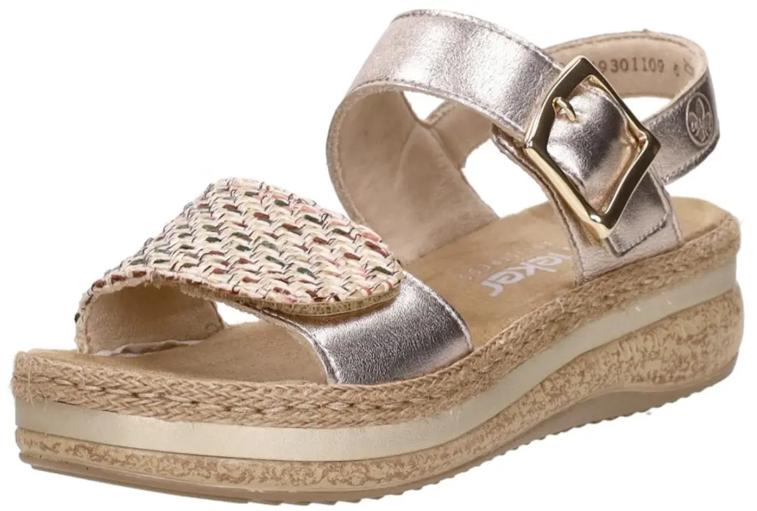 Rieker Plat Sandalen - Maat 40 - Goud