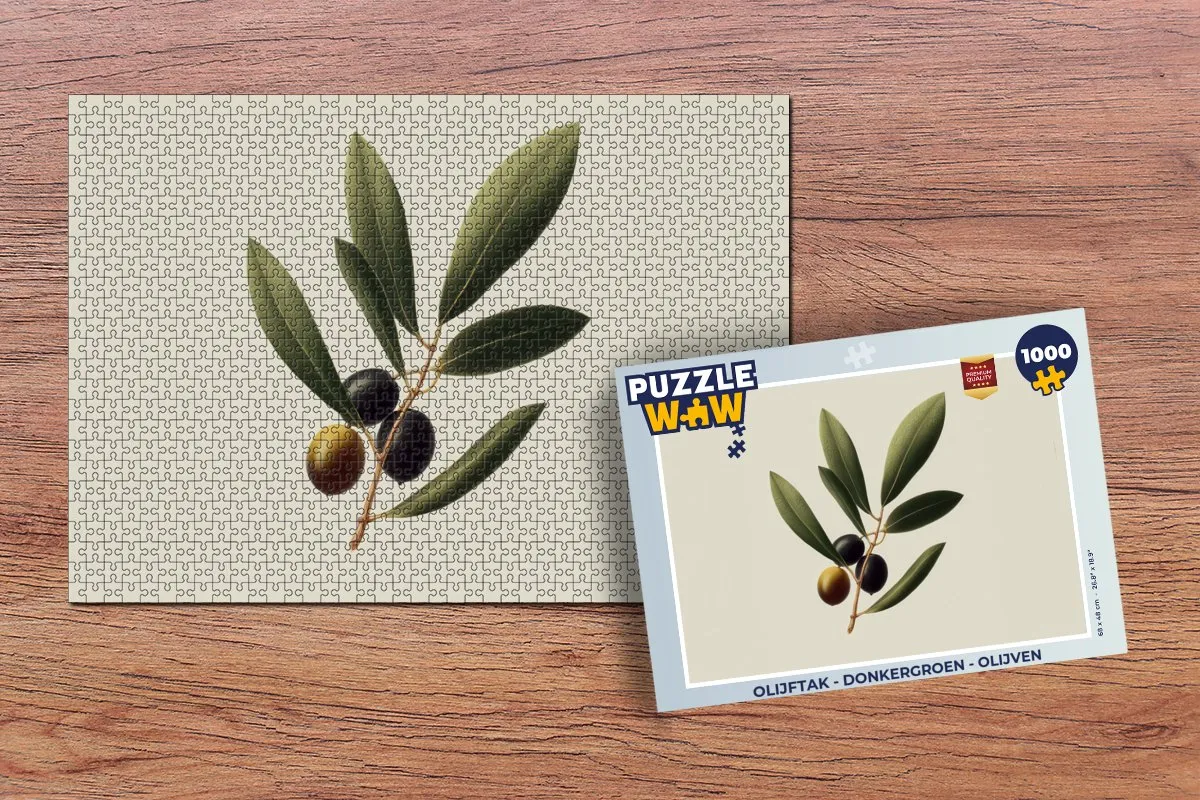 PuzzleWow Olijftak Legpuzzel 1000 Stuks - Donkergroen