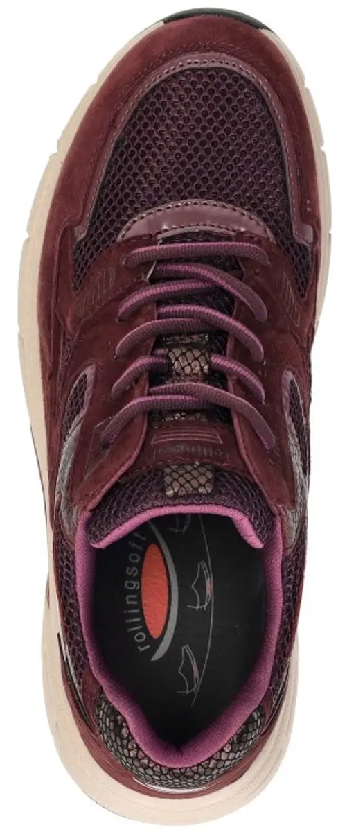 Gabor Rollingsoft Sneakers - Bordeaux Suède - afbeelding 6 van 6