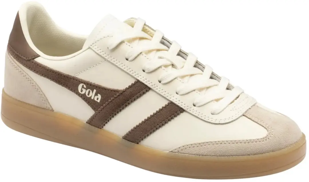 Gola Viper Leather CMB744 Baskets - 43 - Off White/Bone/Otter/Gum