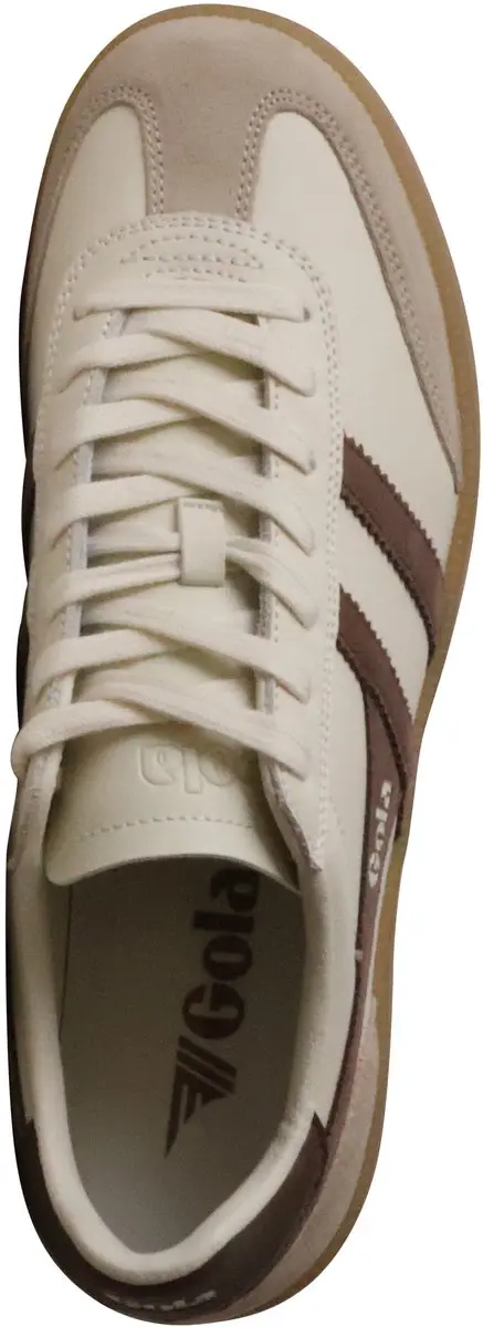 Gola Viper Leather CMB744 Baskets - 43 - Off White/Bone/Otter/Gum