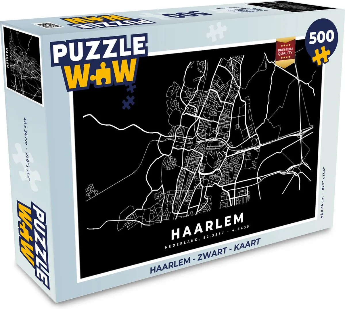 PuzzleWow Haarlem Legpuzzel 500 Stuks - Multicolor