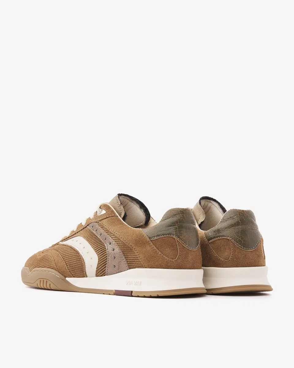 VIA VAI Kris Pax Sneakers Dames - Leer/Suède - Beige - Maat 39