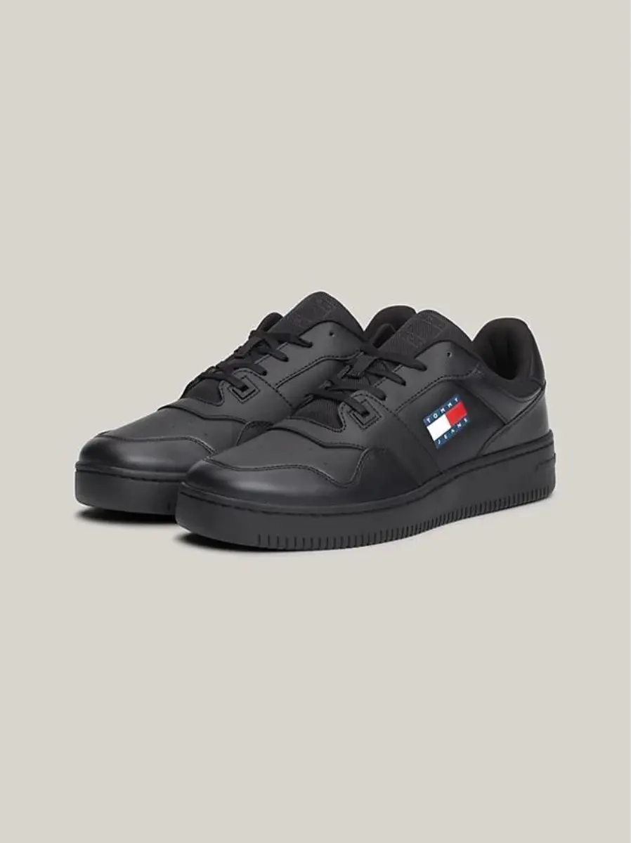 Tommy Hilfiger Retro Basket Ess EM0EM01395-BDS Heren Sneakers - Zwart