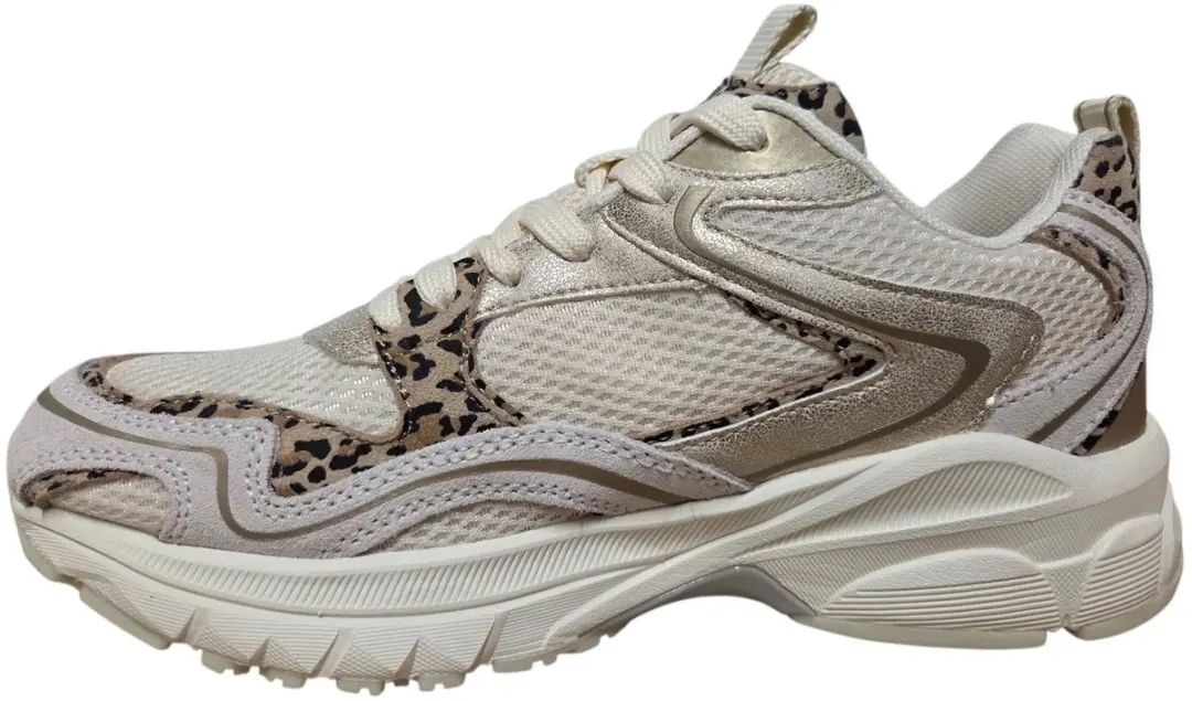 Maruti Novi Leather Beige Leopard Sneakers 41