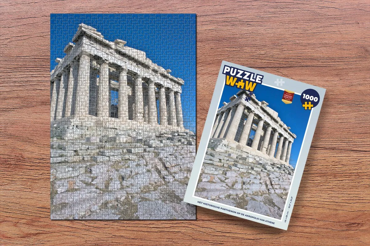 PuzzleWow Het historische Parthenon Akropolis Legpuzzel 1000 Stuks - Multicolor