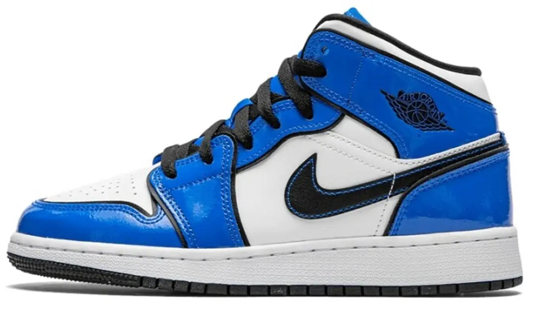 Nike Air Jordan 1 Mid (GS) Signal Blue/Black-White 38,5 BQ6931 402