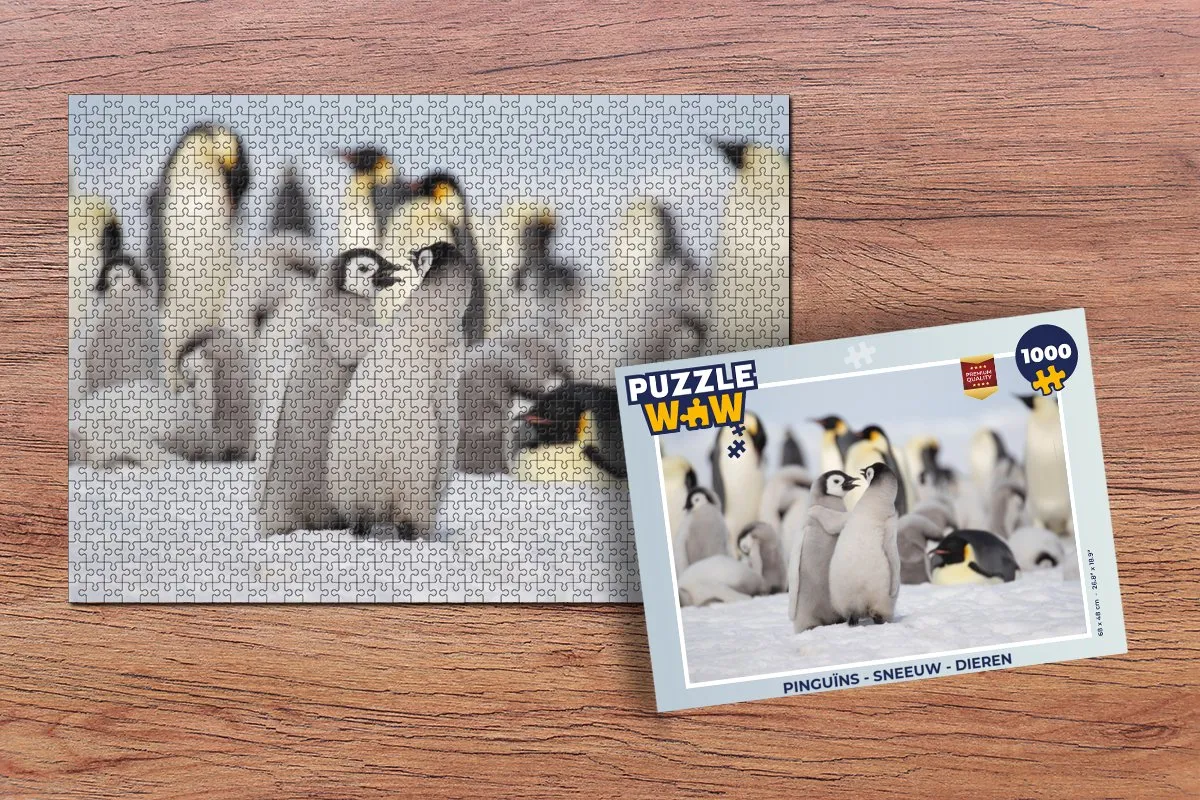 PuzzleWow Pinguïns Legpuzzel 1000 Stuks - Multicolor