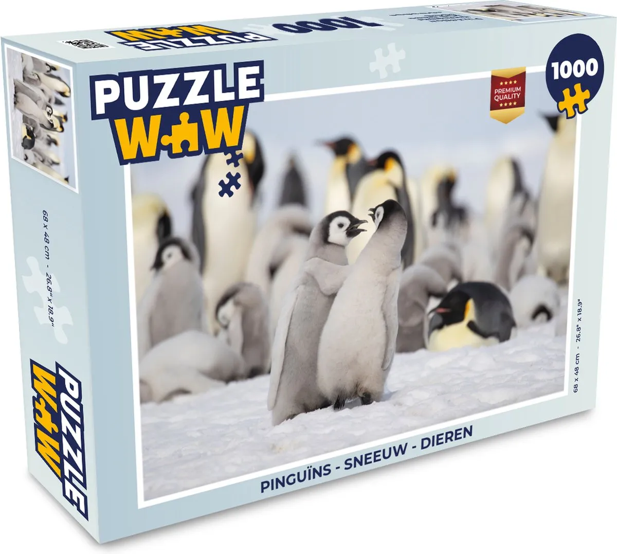PuzzleWow Pinguïns Legpuzzel 1000 Stuks - Multicolor