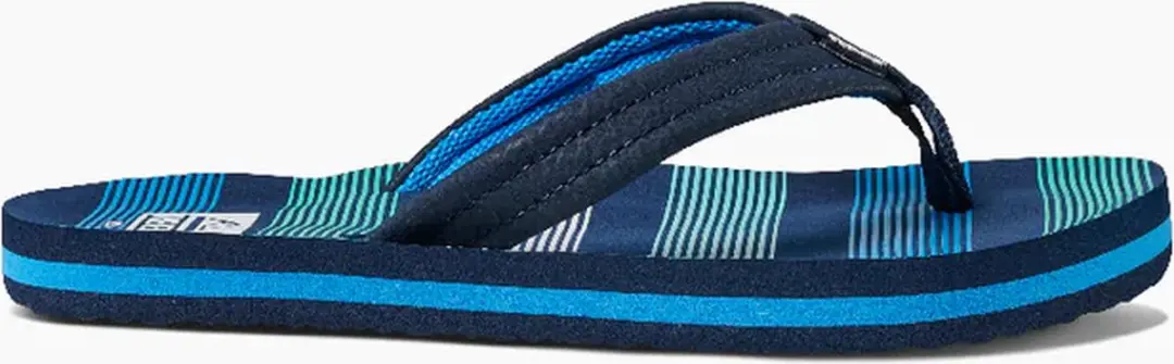 Reef Kids Ahideep Sea Stripes Teenslipper 33 - Blauw